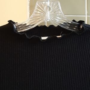 Lettuce hem mock turtleneck